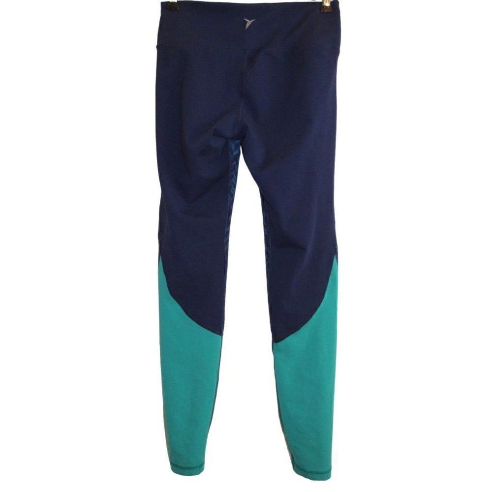 Old Navy‎ Active Blue & Teal Print Fitted Go-Dry Leggings Sz S - Picture 4 of 5
